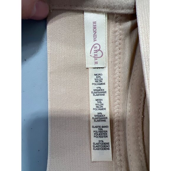 Rhonda Shear 2 Pack Molded Cup Bra with Wrap Back Size Large Black Beige 633.5 - Picture 5 of 9